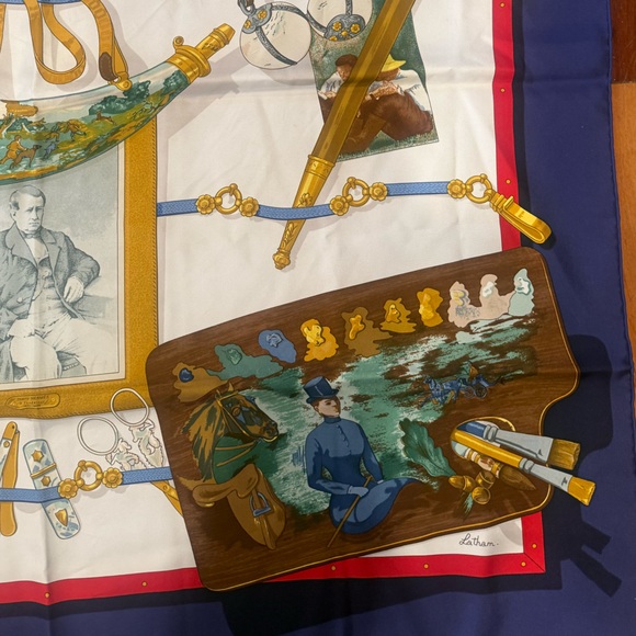 HERMES CARRE 90 MEMOIRE D’HERMES SILK SCARF WITH COA - Picture 4 of 16